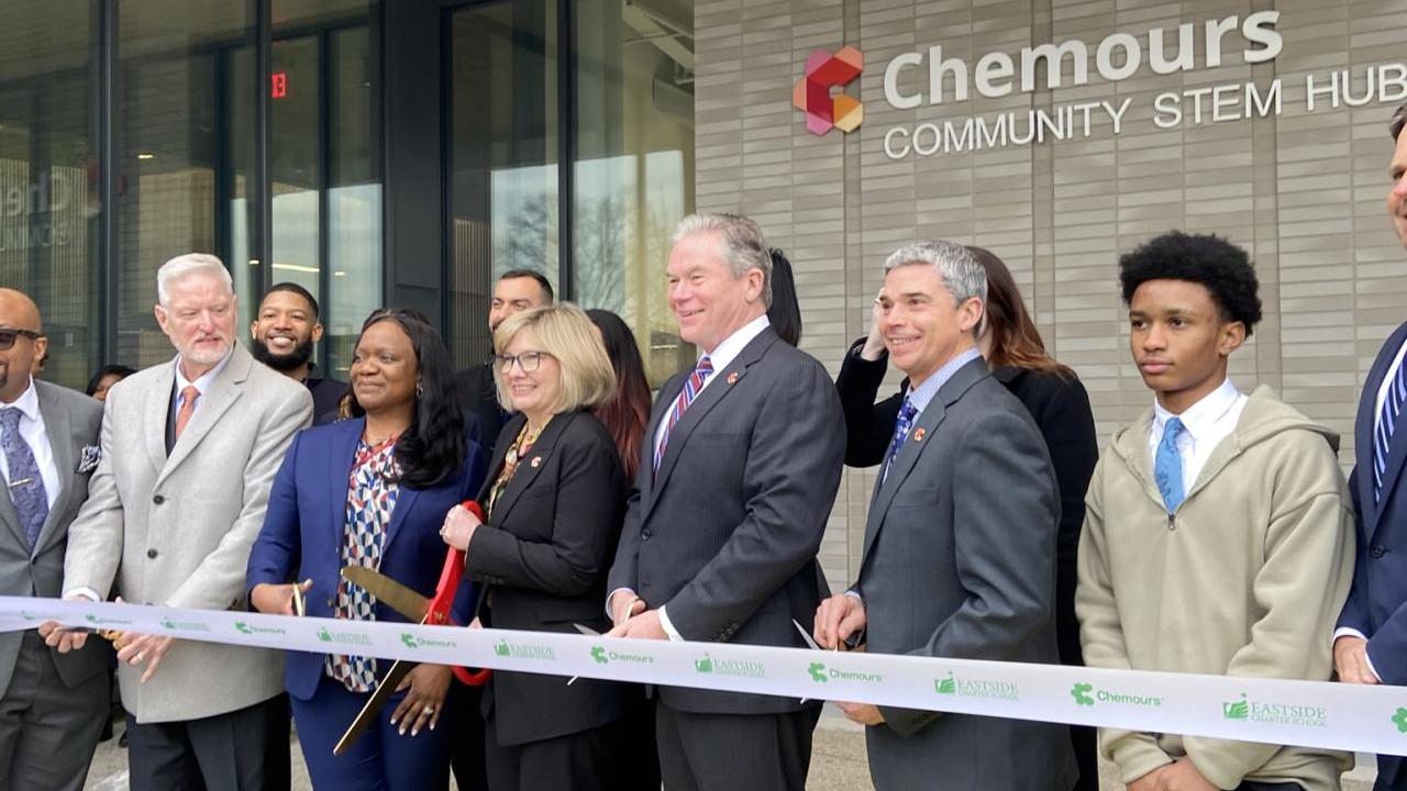 The Chemours Company team at a ribbon cutting