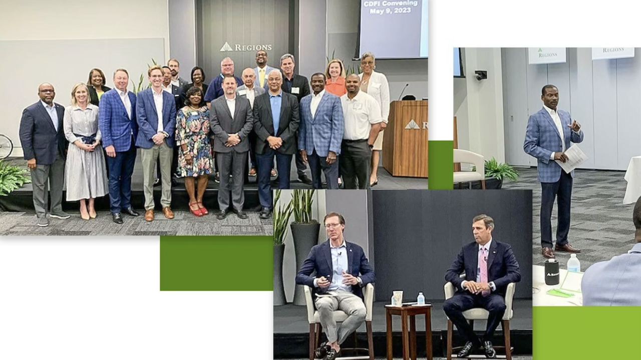 Collage of photo's from the the second annual CDFI Convening