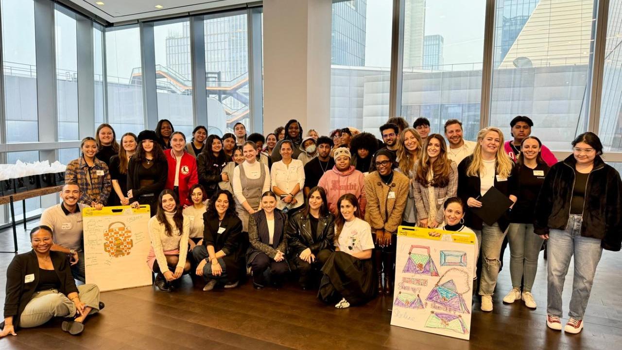 Group of students together at Career Discovery Week at Tapestry HQ