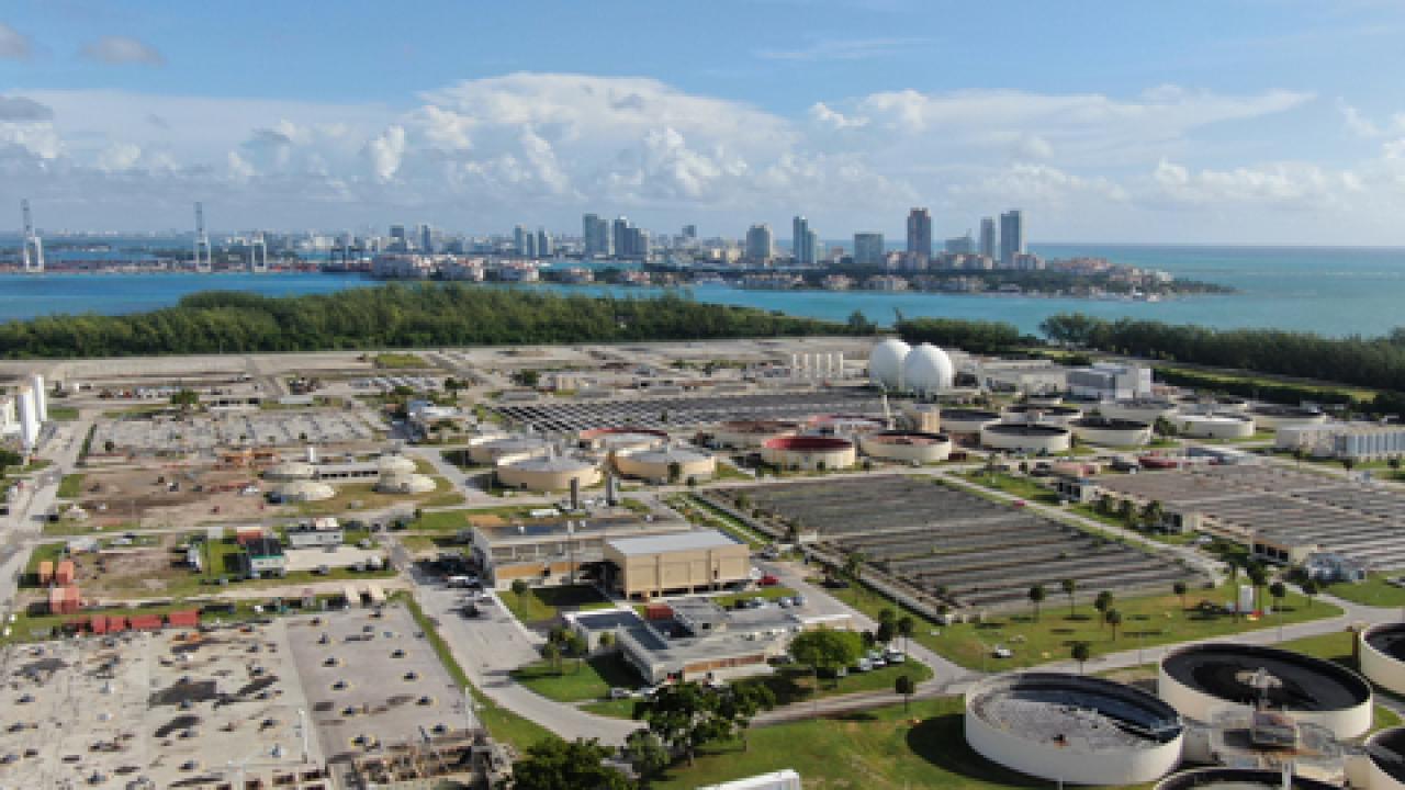 Birds eye view of Miami-Dade County