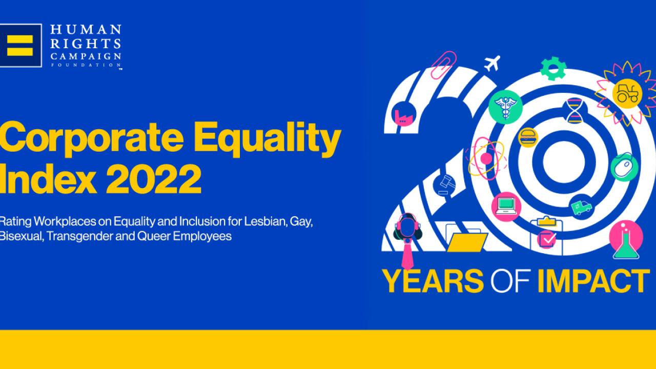 The Human Rights Campaign Corporate Equality Index 2022 banner