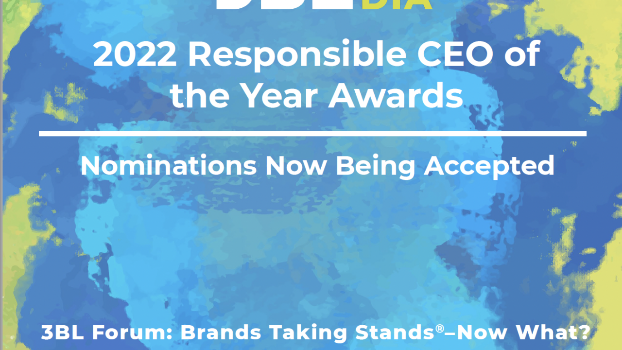 3BL Media 2022 Responsible CEO of the year awards