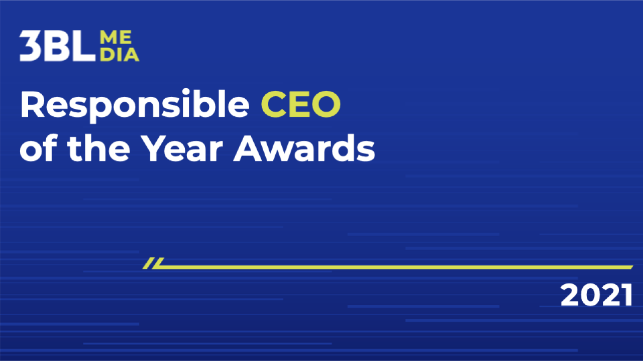 Graphic reads: 3BL Media Responsible CEO of the Year Awards
