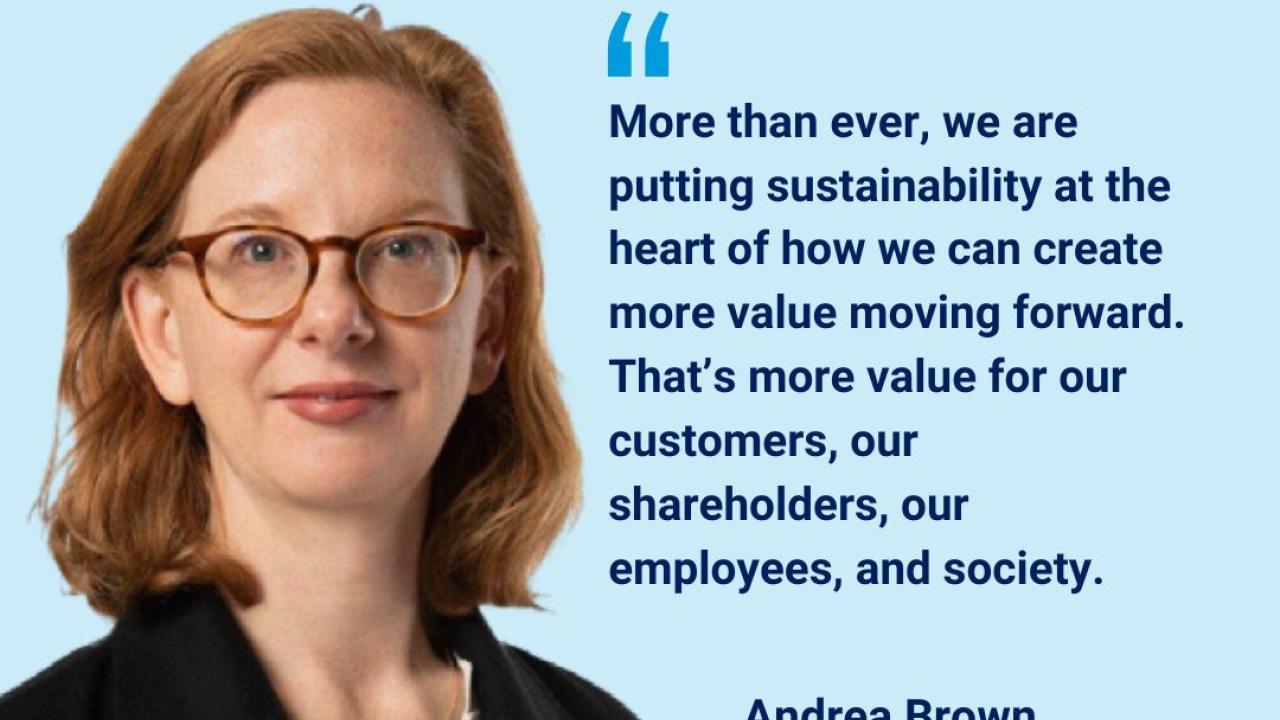 CHIEF SUSTAINABILITY OFFICER ANDREA BROWN