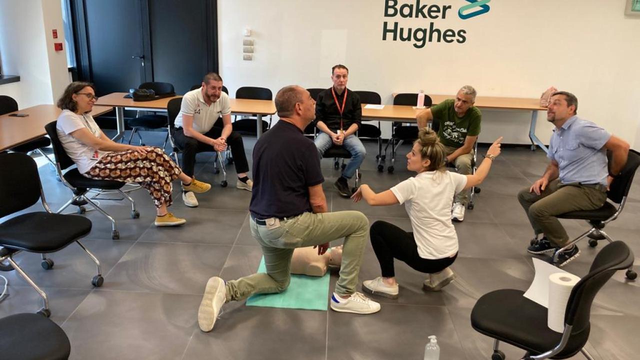 people at a CPR class