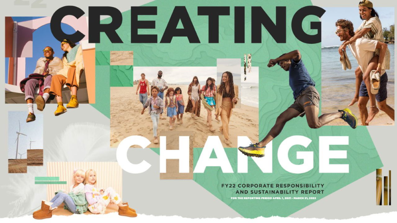 Deckers "Creating Change" report cover