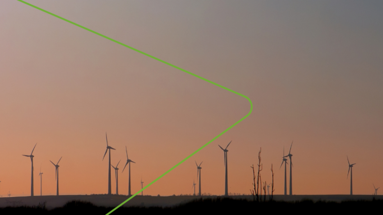Wind Turbines in the sunset