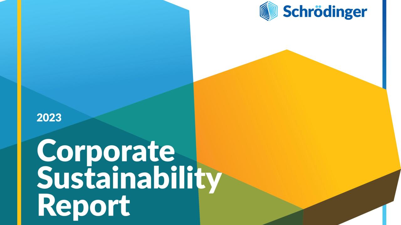 Schrodinger 2023 Corporate Sustainability Report
