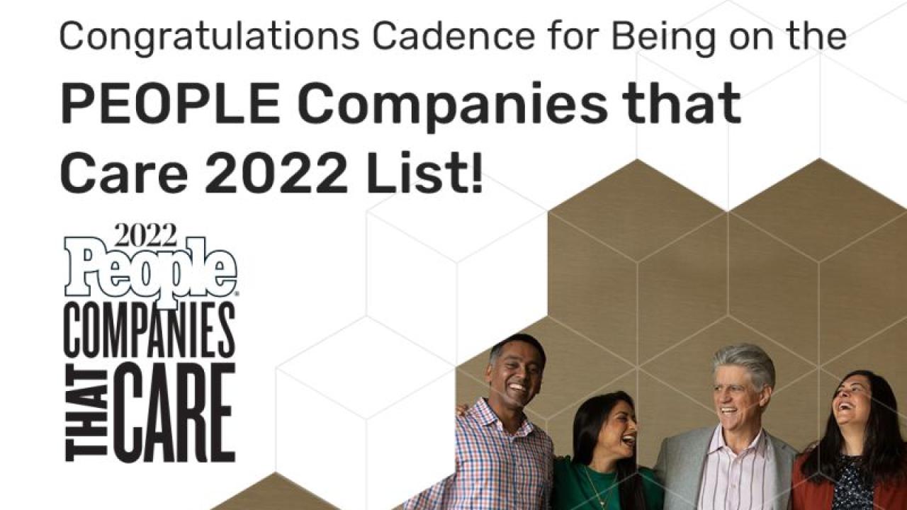 Cadence & People Magazine logo with group of employees