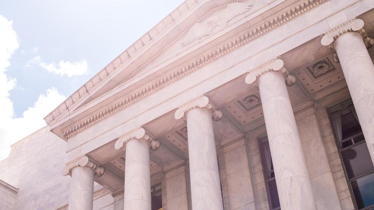 close up shot of capital building