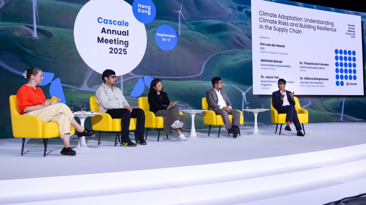 On stage at the 2025 Cascale Annual Meeting