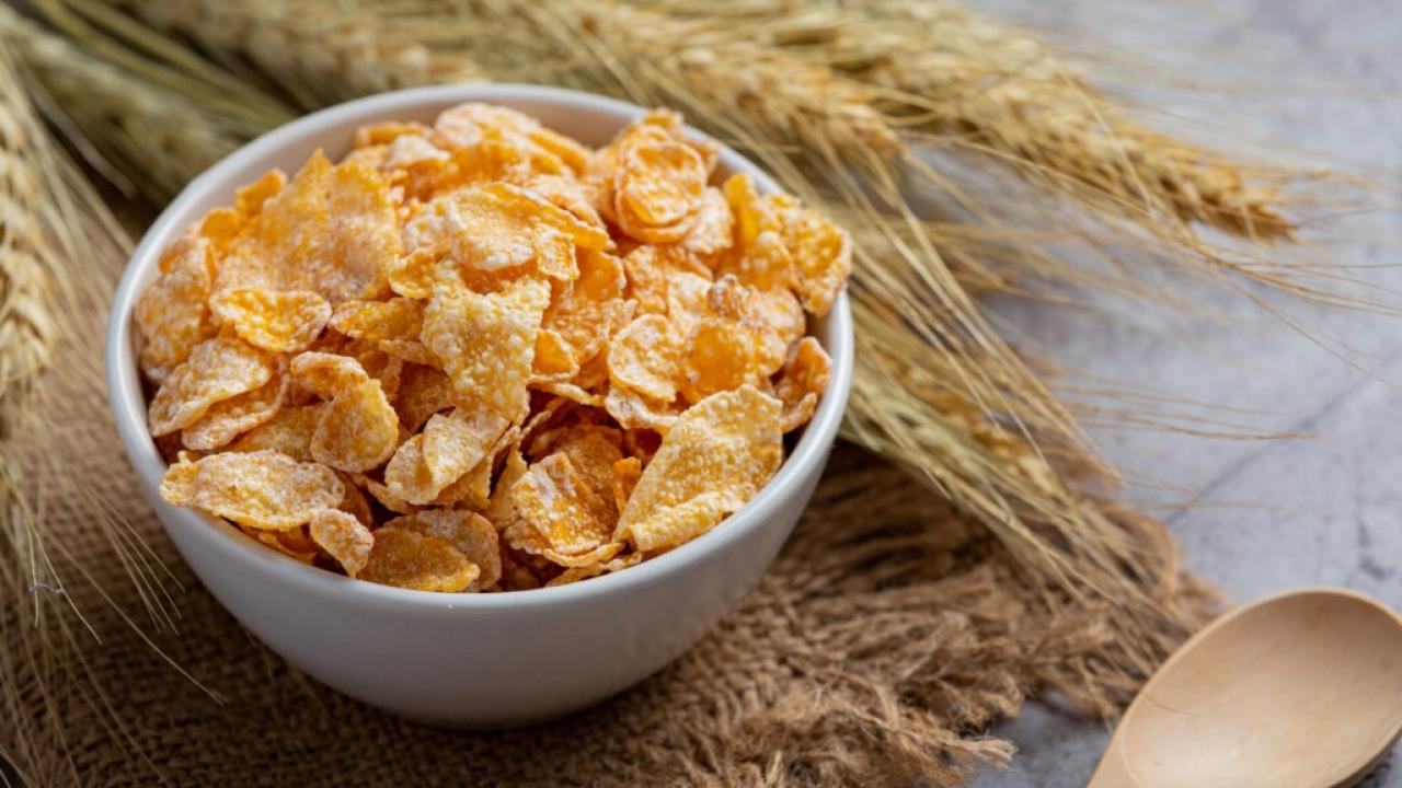 A bowl of cereal.