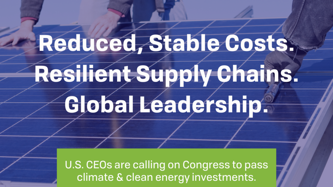 "Reduced, Stable Costs. Resilient Supply Chains. Global Leadership" 