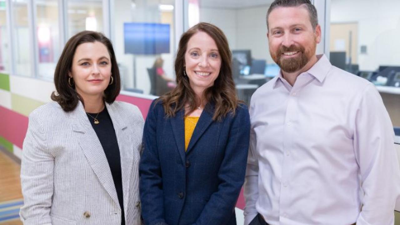 Precision Medicine Institute cofounders Gregor Stoddard, Alisa Gaskell, and Scott Demarest. | Photo courtesy of Children’s Hospital Colorado