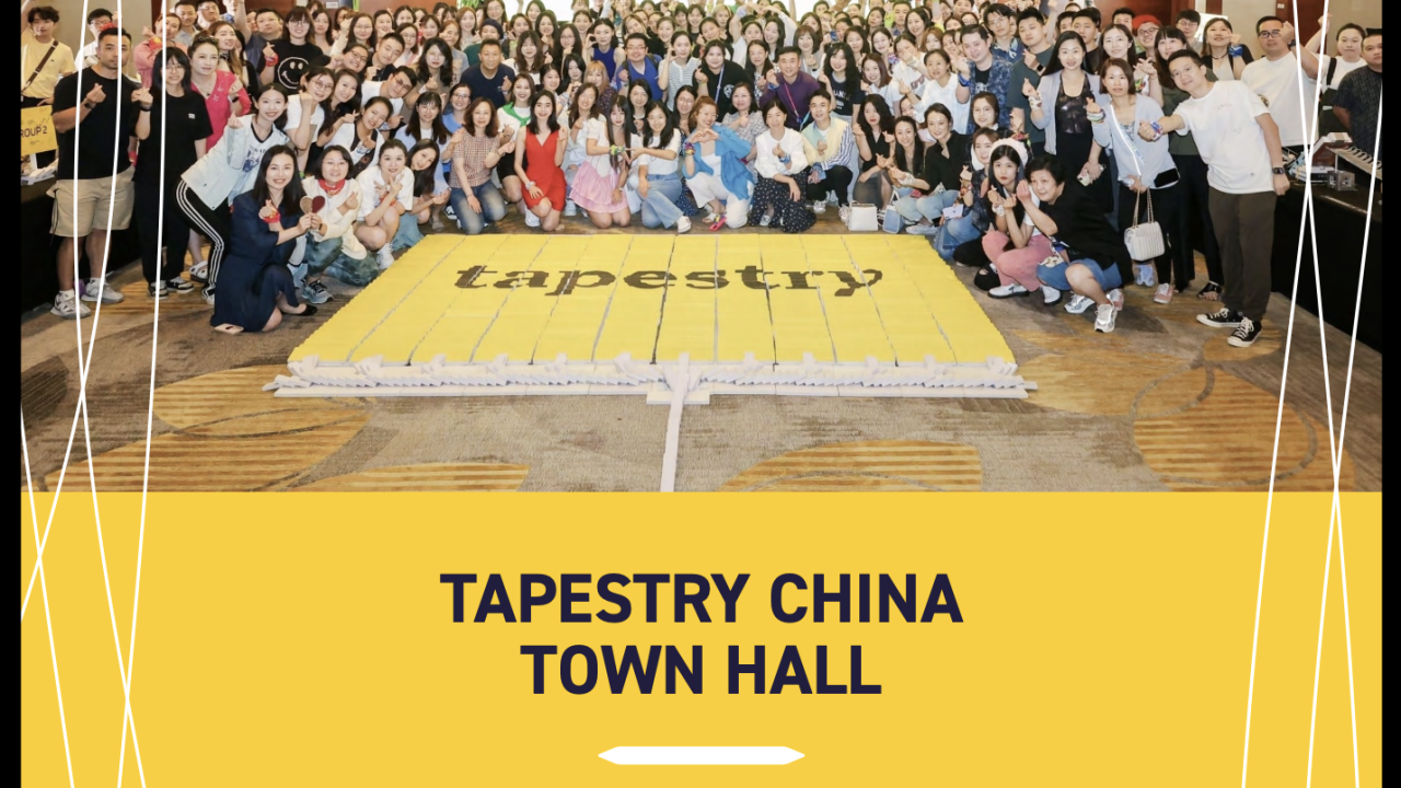 Group of people at Tapestry China Town Hall in Shanghai