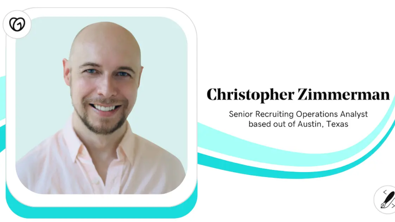 Christopher Zimmerman, Senior Recruiting Operations Analyst, GoDaddy.