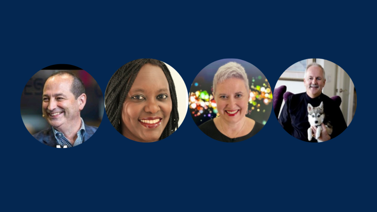 Four profile pictures of contributing tech analysts