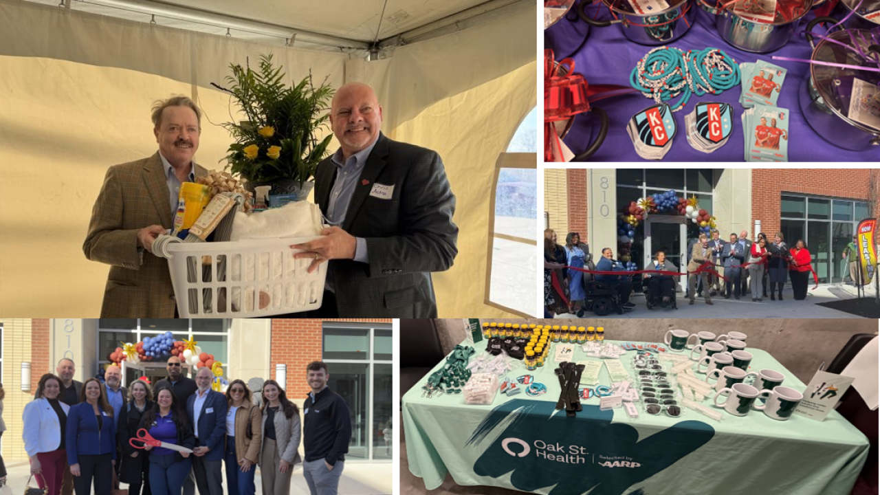 City Hall Place Grand Opening photo collage.