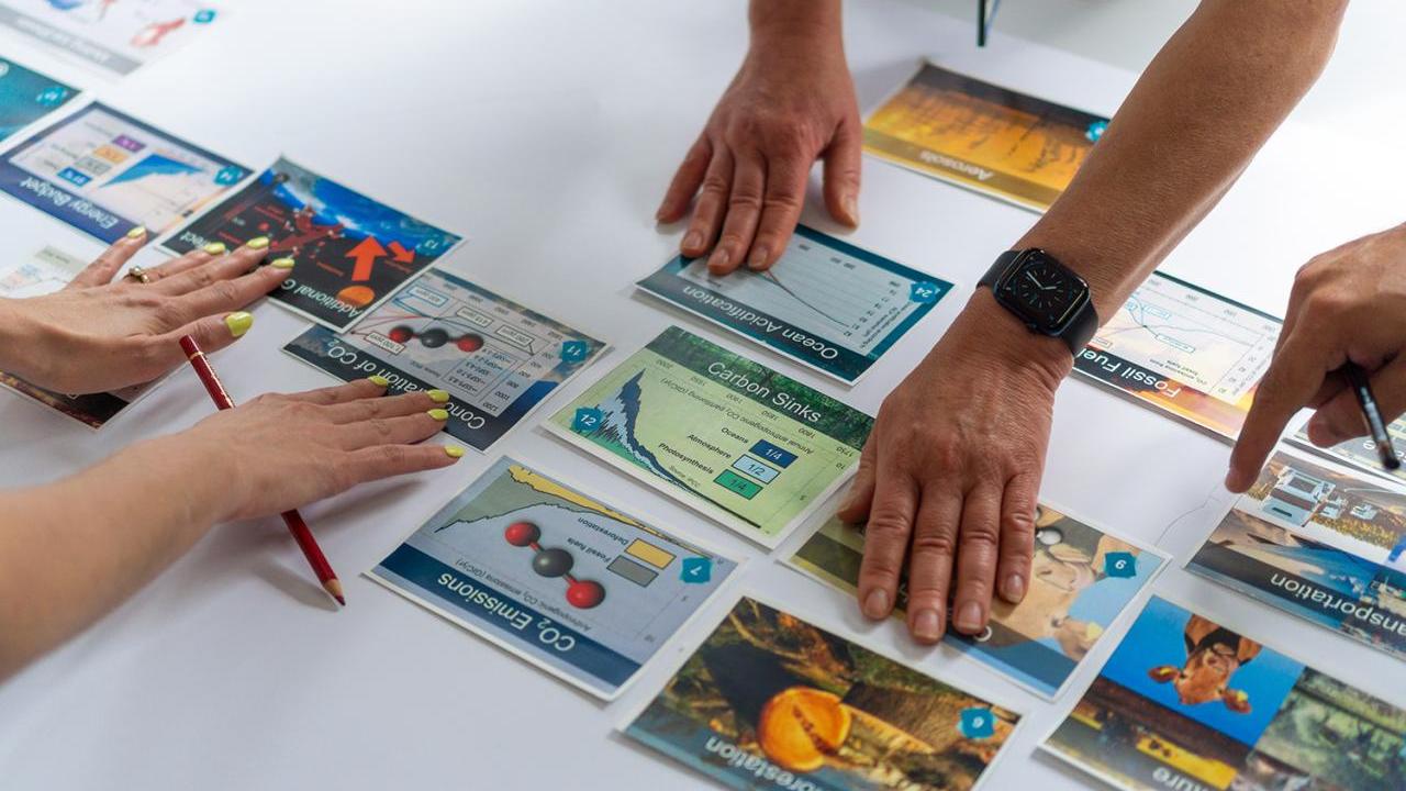 Hands on table working