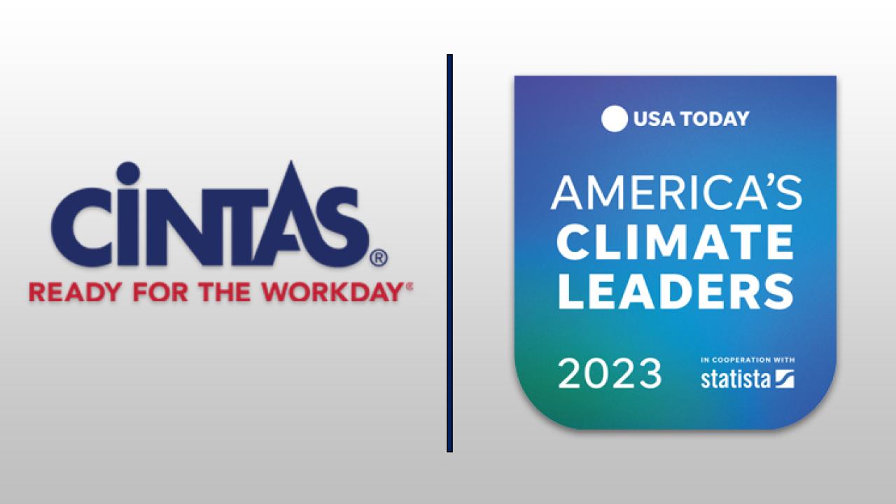 Cintas logo with America's Leaders logo