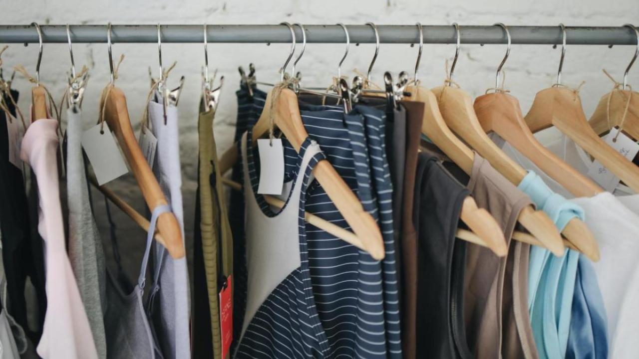 Clothes on rack