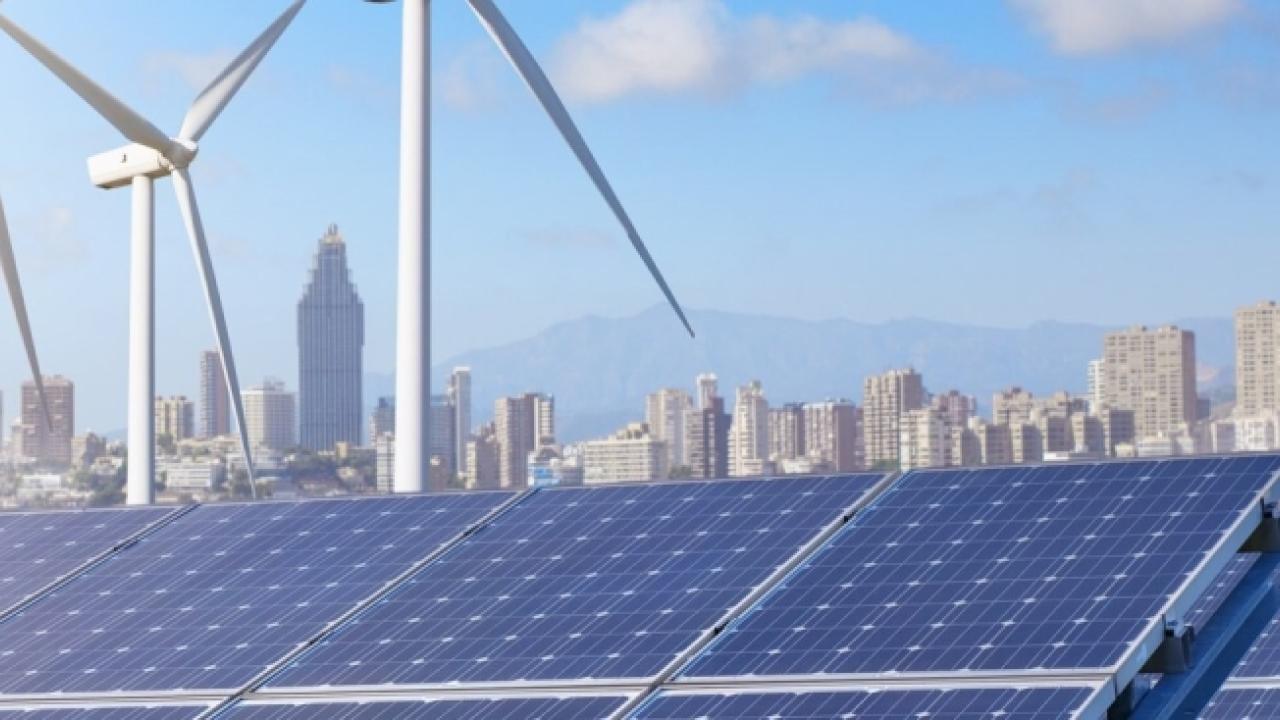 solar panels and windmills