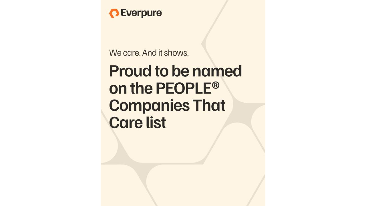 "We care. And it shows. Proud to be named on the PEOPLE® Companies That Care list"