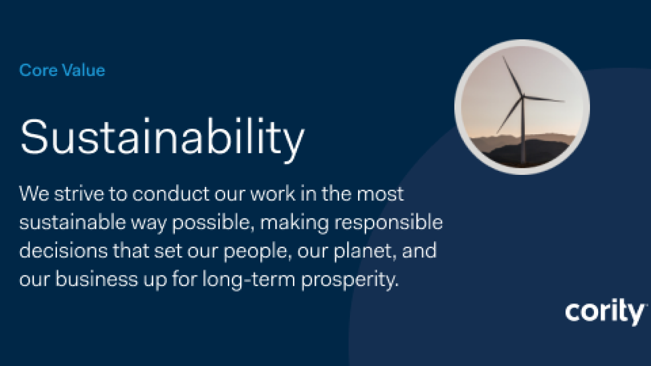New Cority Core Value: Sustainability