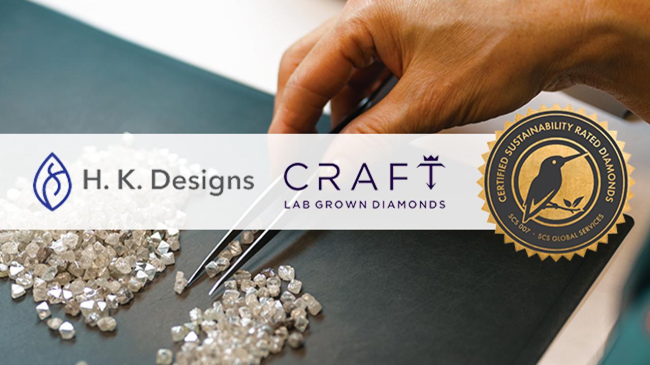 SCS-007 Certified Diamonds being sorted with tweezers
