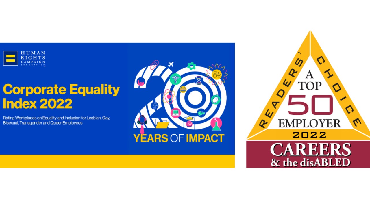 Corporate Equality Index 2022 award banner