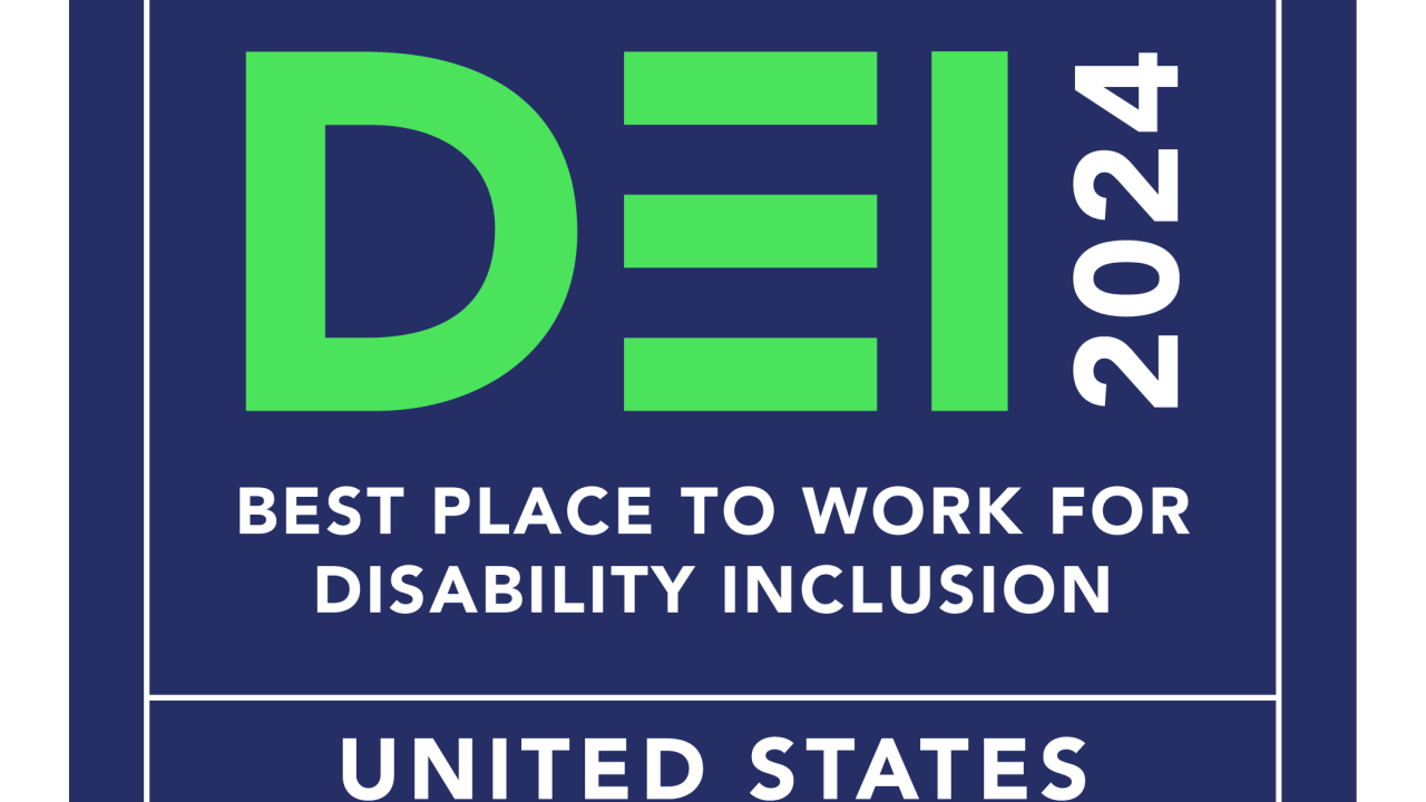 "DEI 2024 Best place to work for Disability Inclusion United States"