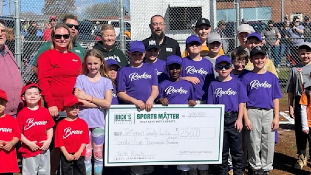 Jefferson County Little League presented with $25,000 Sports Matter Grant.