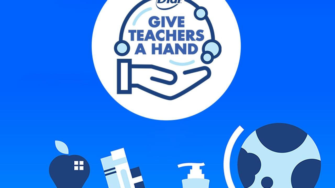 Dial Give Teachers A Hand graphic