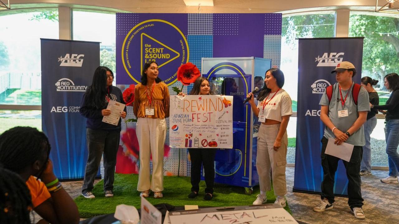 Students presented their festivals to industry professionals. 