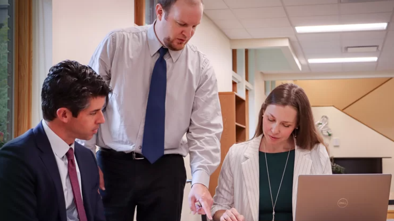 Deirdre Gibson with colleagues