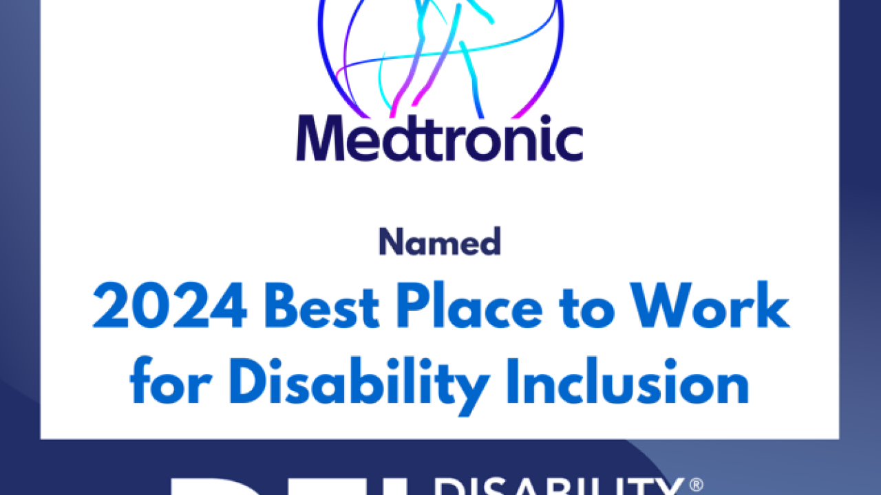 Disability Equality Index graphic with Medtronic logo