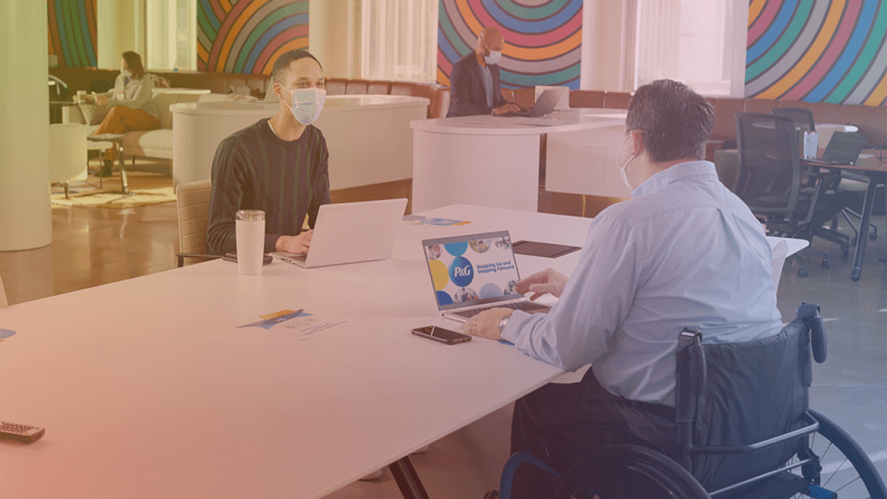 employees at desk