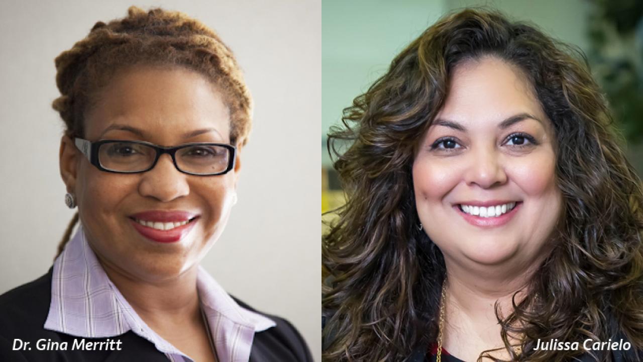 Dr. Gina Merritt (left) and Julissa Carielo (right)