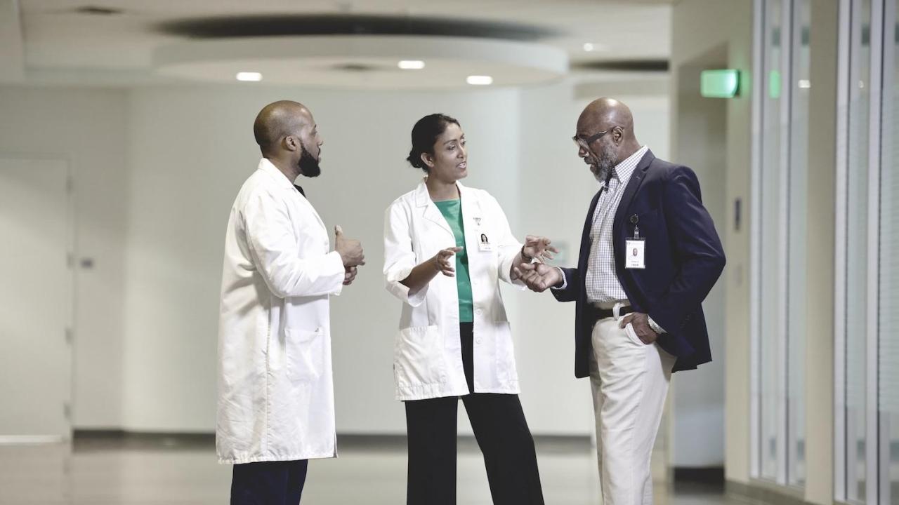 3 doctors talking