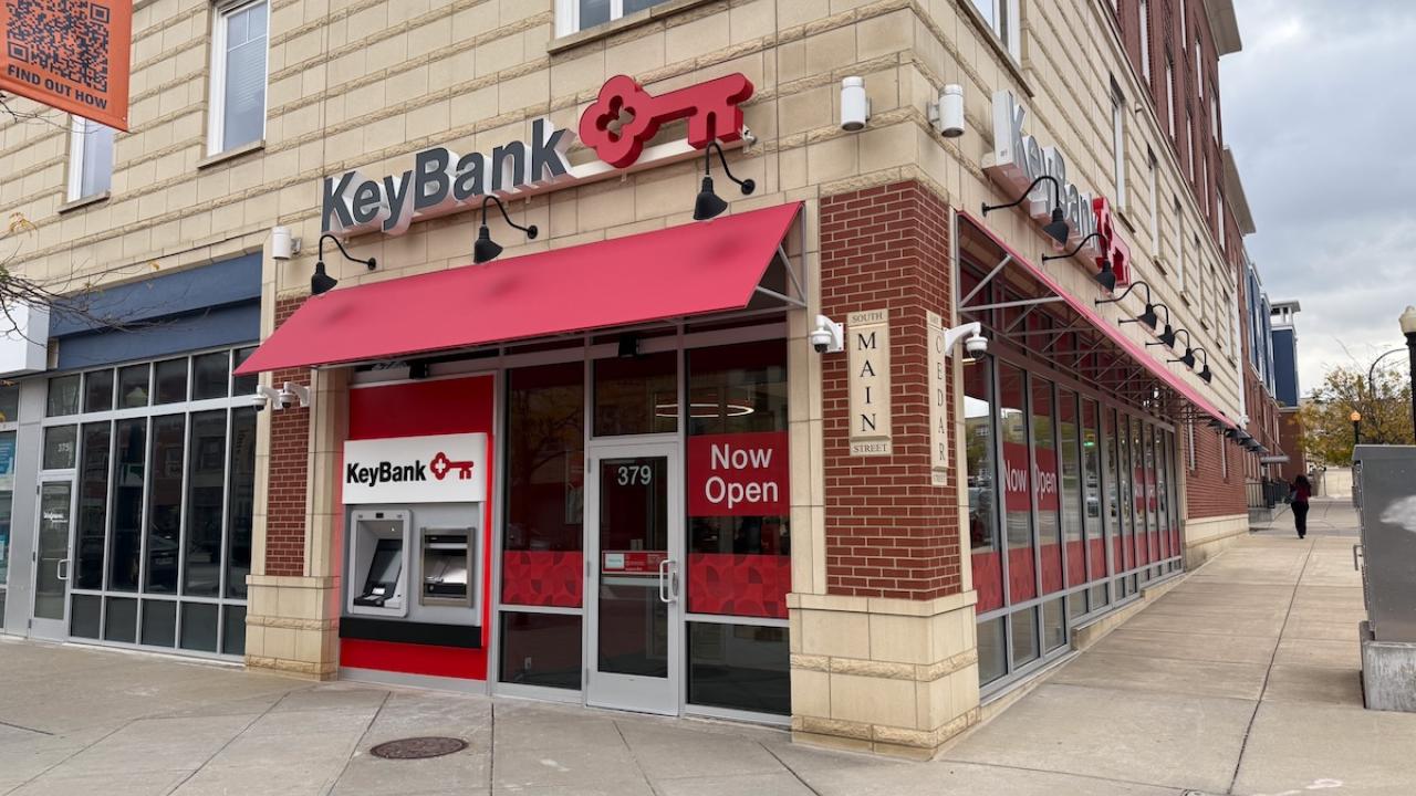 KeyBank Akron branch.