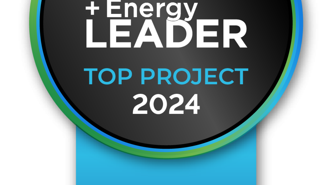 Environment+Energy Leader Award ribbon for 2024 Top Project under the Environmental Impact category.