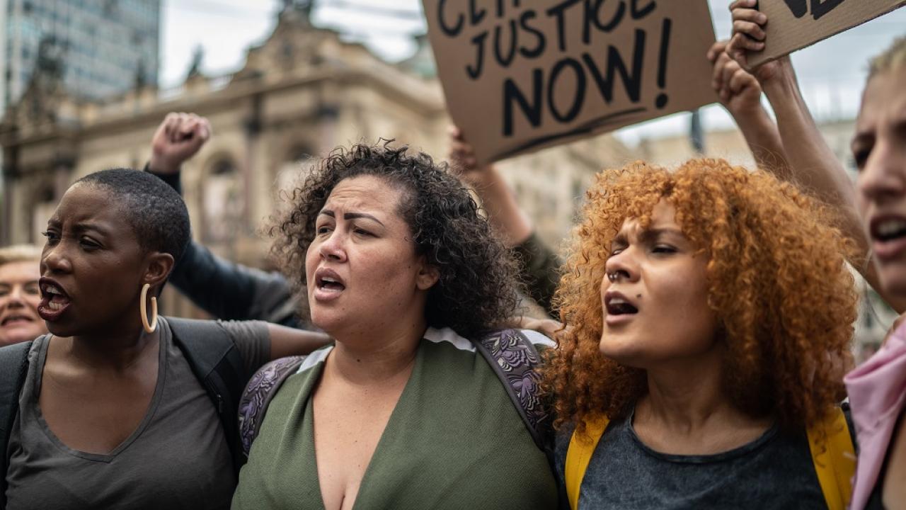 People at protest