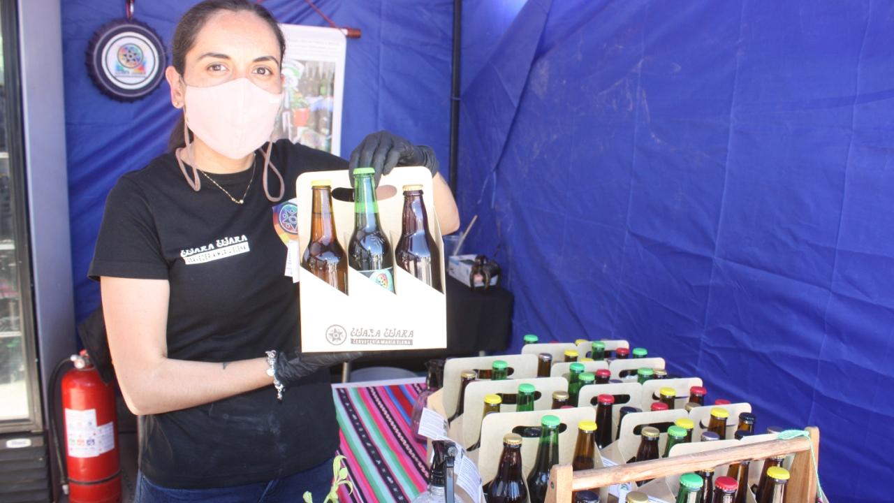 Yessenia Gonzalez with craft beer