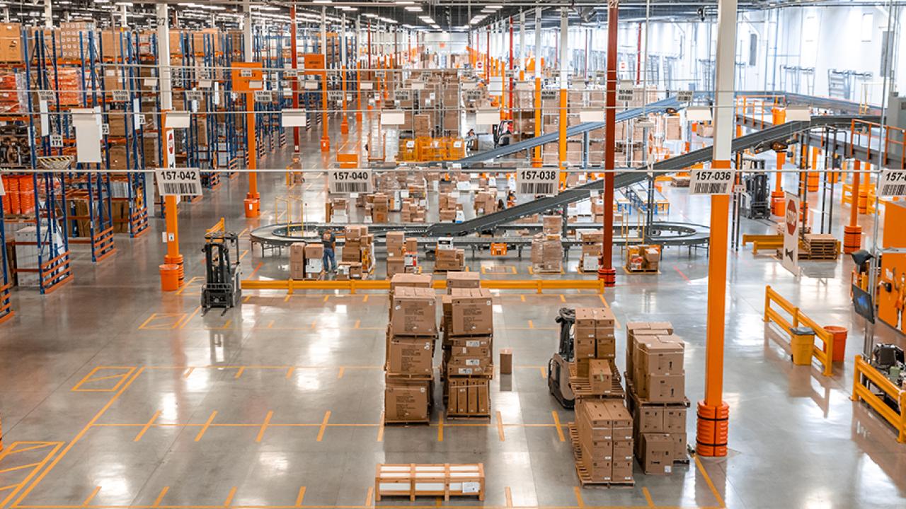 The Home Depot warehouse and shipping center.