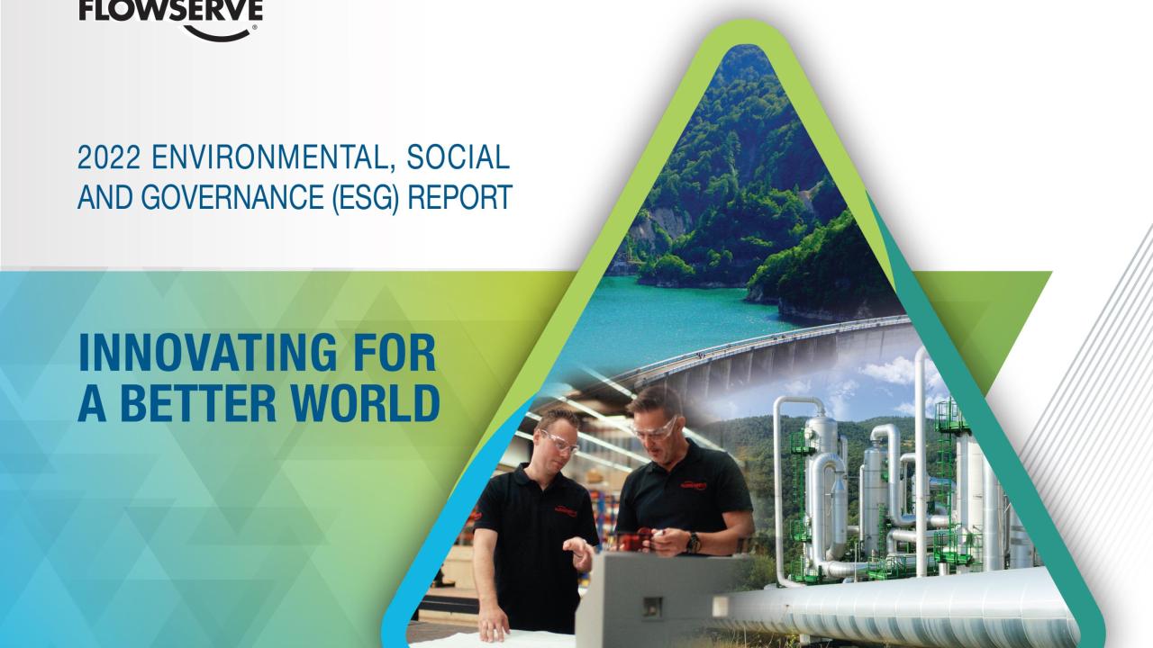 Flowserve's 2022 ESG Report Cover