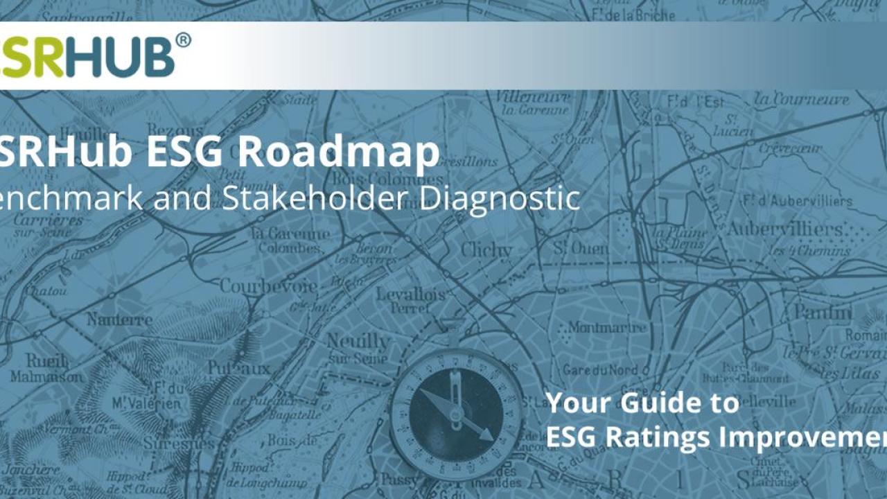 A map of Paris, France, with a compass, representing the strategic guidance offered by CSRHub's ESG Roadmap to help companies achieve sustainable growth and navigate the complexities of ESG reporting.