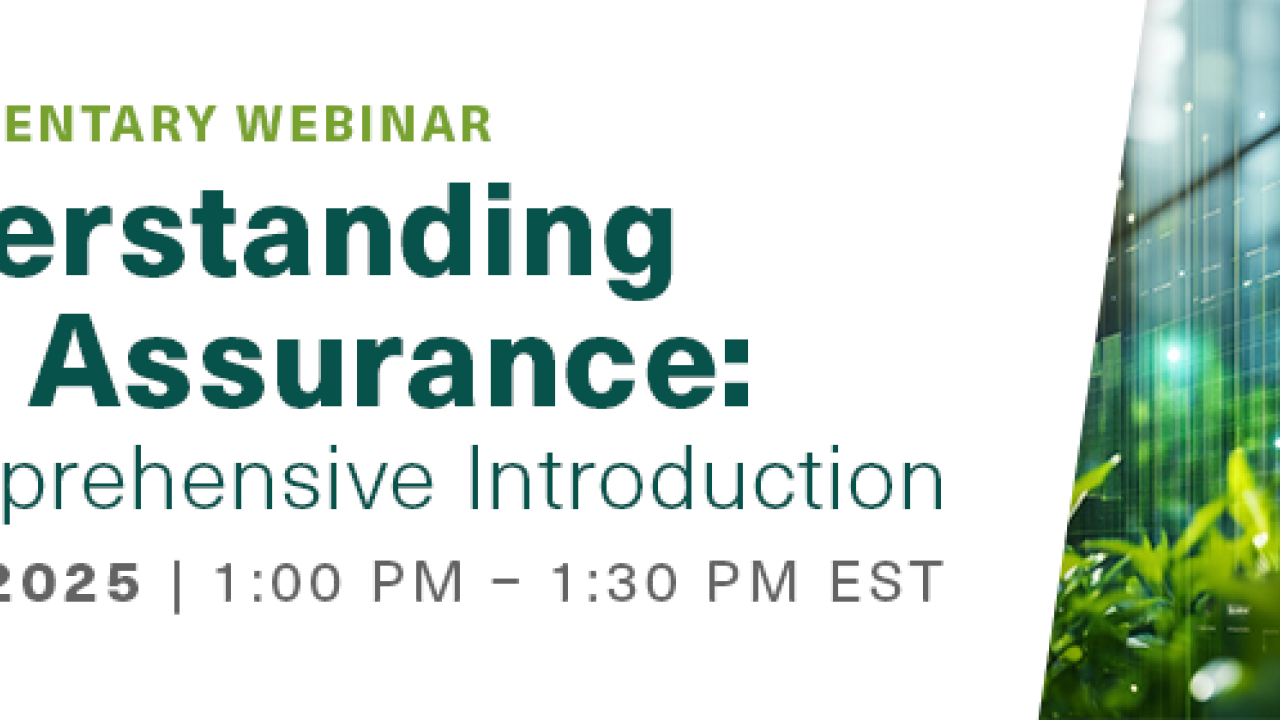 Join SCS Global Services for this informative webinar on the intricacies of ESG