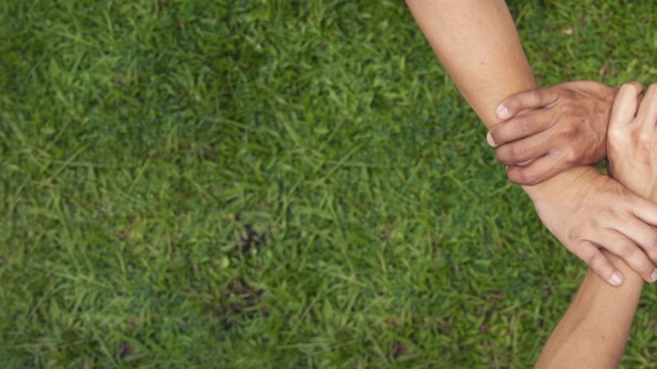 three arms linked to form a triangle
