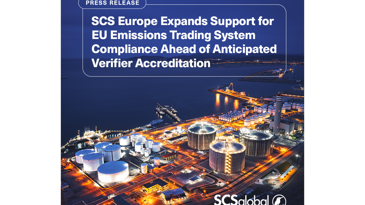 SCS Europe Expands Support for EU Emissions Trading System Compliance Ahead of Anticipated Verifier Accreditation