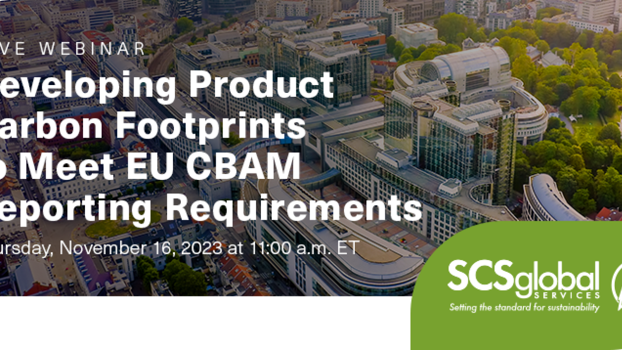 Complimentary CBAM Webinar Hosted by SCS Global Services